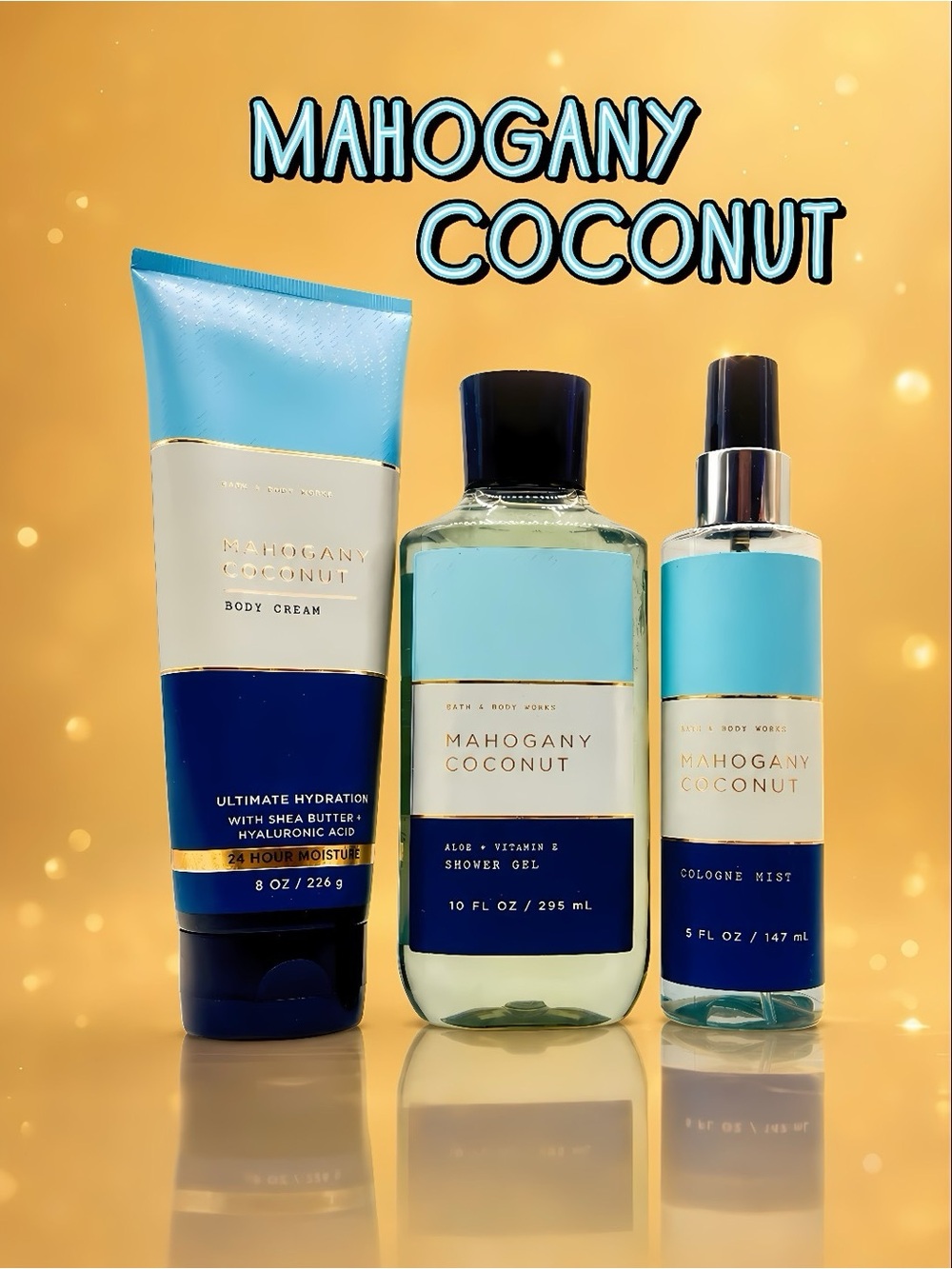 BBW Mahogany Coconut 🌴 Ultra Rare 3pc Collection Set